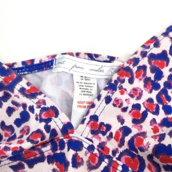 UO Out From Under Cheetah Print Crop Top Bra M - Picture 3 of 4